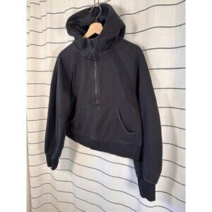 Lululemon Scuba Oversized 1/2 Zip Hoodie Black | Size XS/S